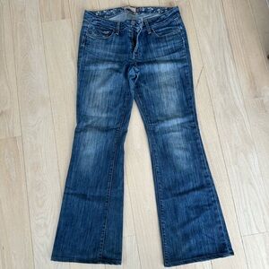 Vintage Y2K PAIGE Classic Low Rise Bootcut Jeans Size 31 measurements in photos